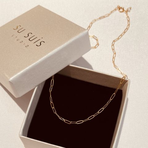 Necklace Paperclip (Adjustable) - 14k Gold Filled - Short, Medium or Long