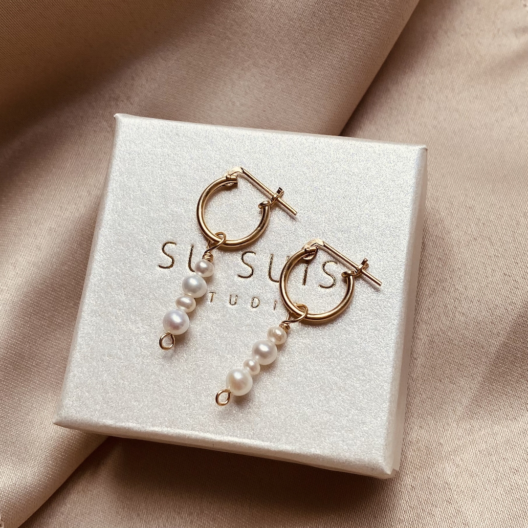 Witte parels - Oorbellen - Productfoto #2