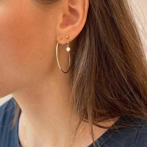 Hoop Earrings • 14k Gold Filled 40 mm • Pair